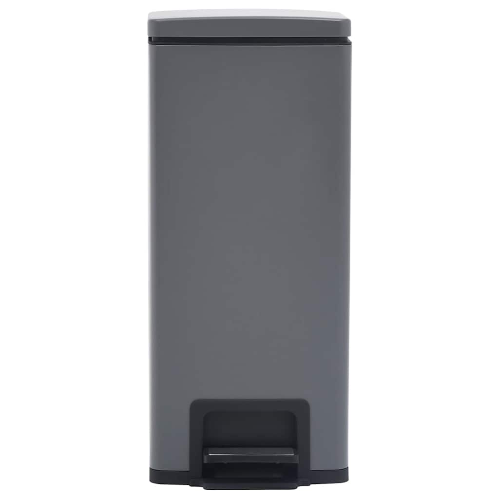 Dustbin with Pedal Anti-fingerprint 30L Stainless Steel Grey