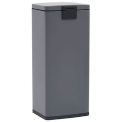 Dustbin with Pedal Anti-fingerprint 30L Stainless Steel Grey
