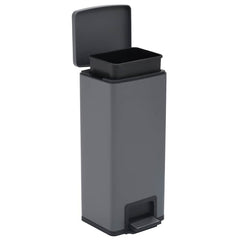Dustbin with Pedal Anti-fingerprint 30L Stainless Steel Grey