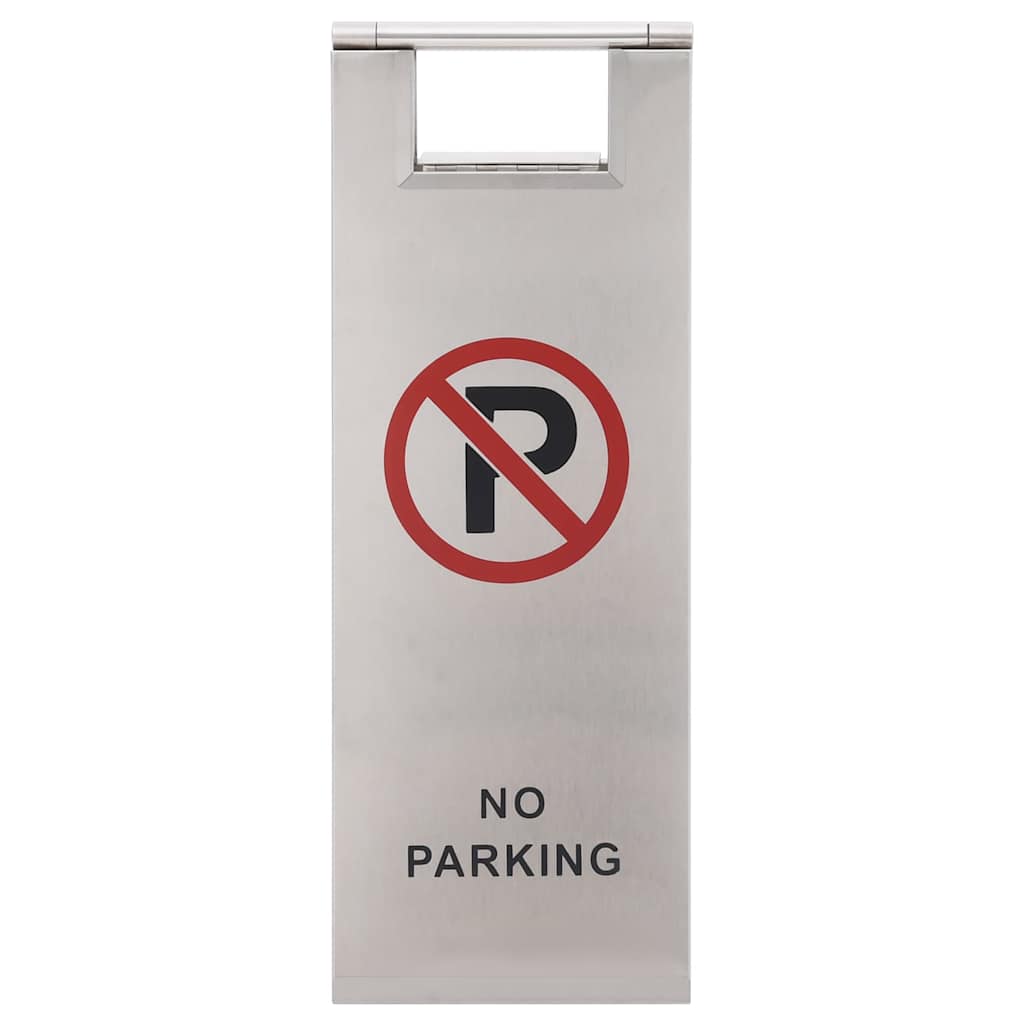 149574 vidaXL Folding Parking Sign Stainless Steel 2