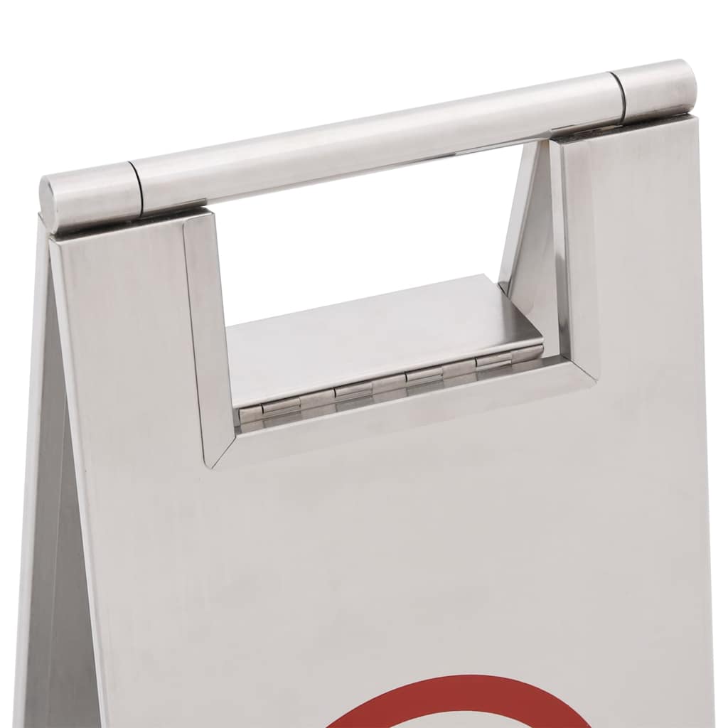 149574 vidaXL Folding Parking Sign Stainless Steel 4