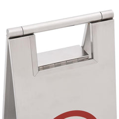 149574 vidaXL Folding Parking Sign Stainless Steel 4