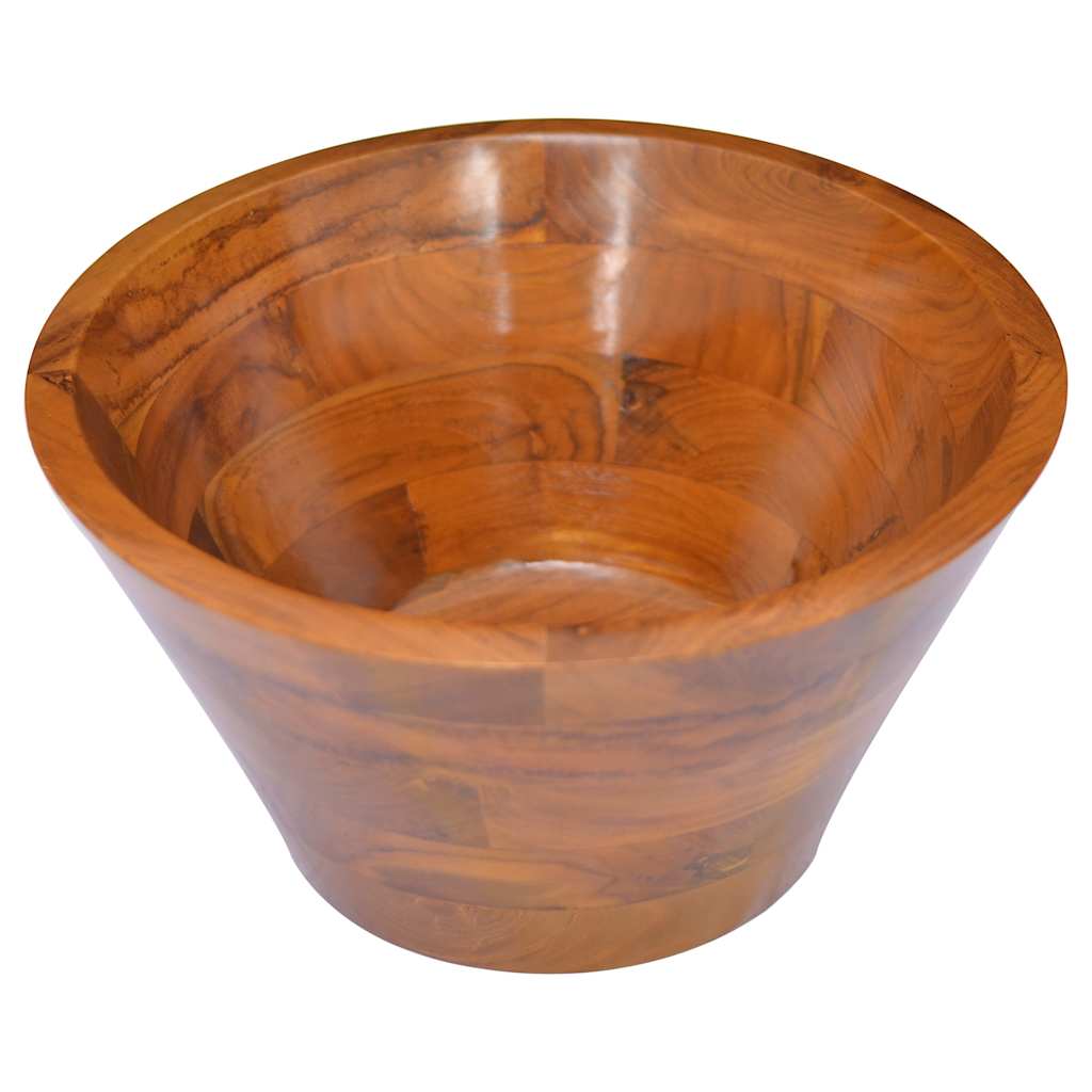 326161 vidaXL Basin Solid Teak Wood Φ40x20 cm 2