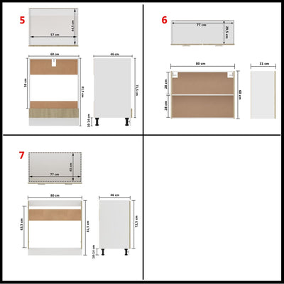 7 Piece Kitchen Cabinet Set Sonoma Oak Engineered Wood