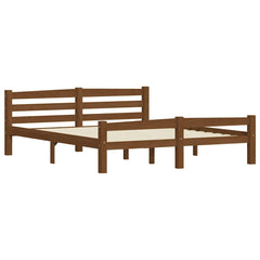 vidaXL Bed Frame without Mattress Honey Brown Solid Pinewood 160x200cm 3