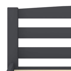 vidaXL Bed Frame without Mattress Dark Grey Solid Pinewood 200x200 cm 6