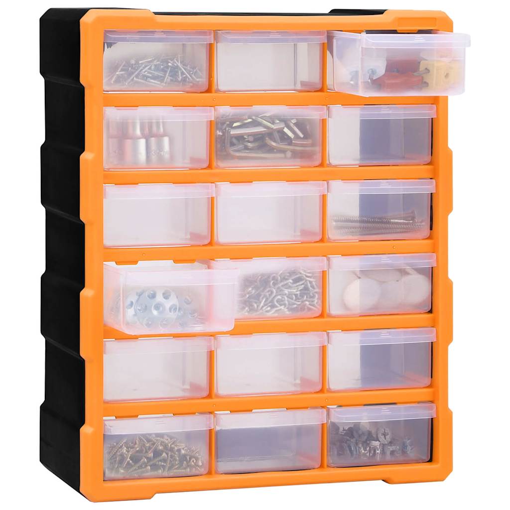 vidaXL Multi-drawer Organiser with 18 Middle Drawers 38x16x47 cm 2
