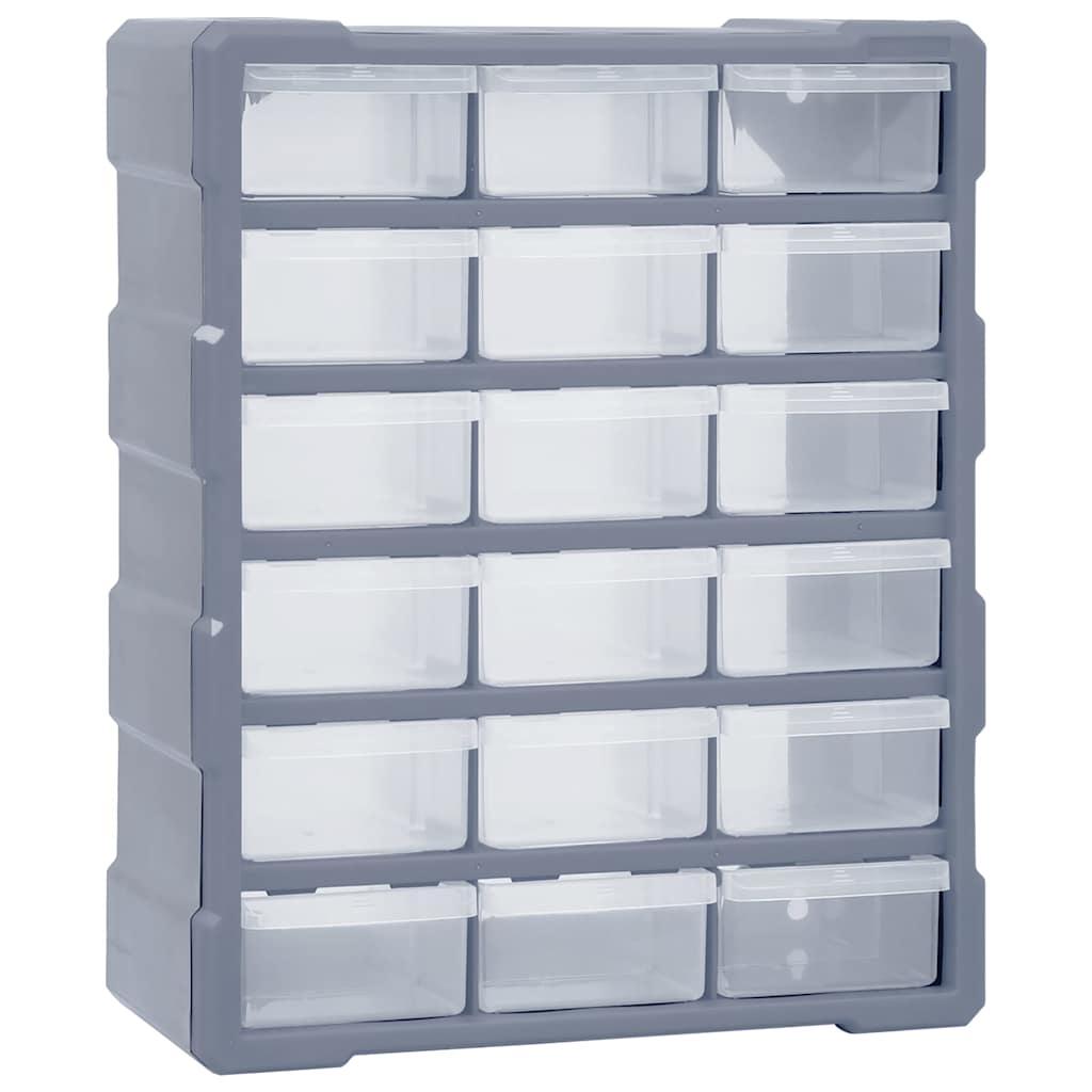 vidaXL Multi-drawer Organiser with 18 Middle Drawers 38x16x47 cm 1