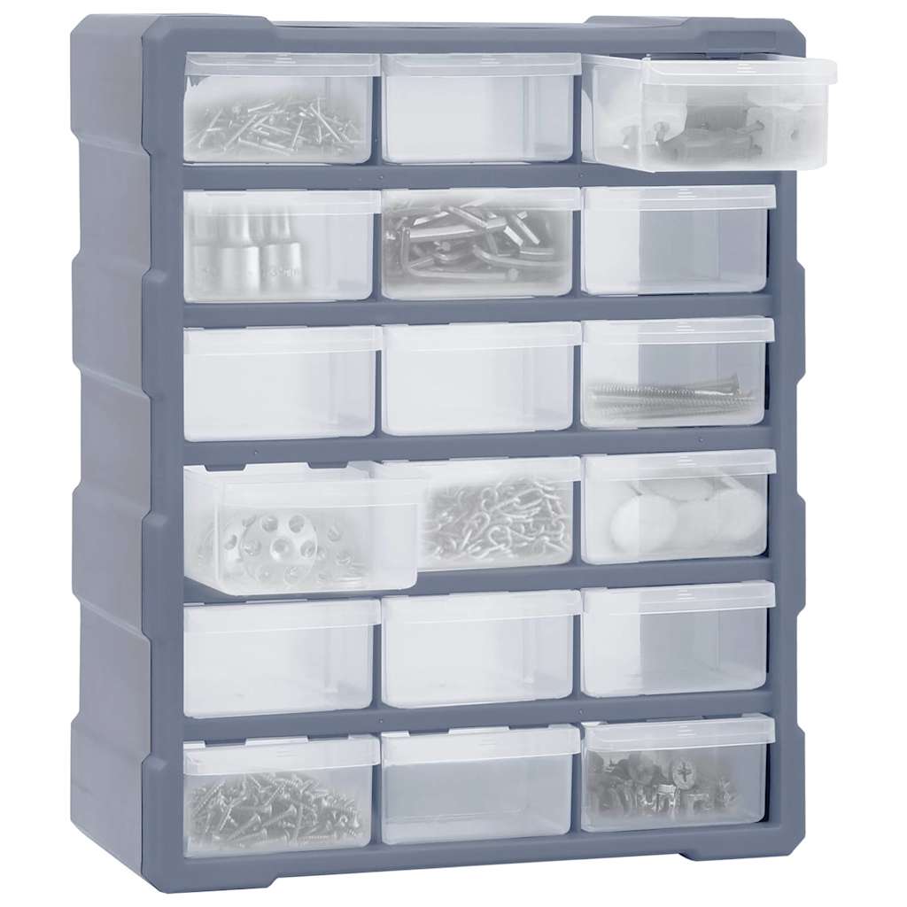 vidaXL Multi-drawer Organiser with 18 Middle Drawers 38x16x47 cm 2
