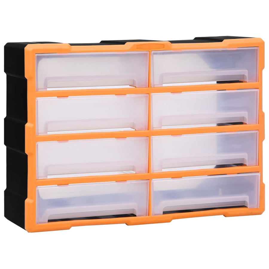 149599 vidaXL Multi-drawer Organiser with 8 Big Drawers 52x16x37 cm 1