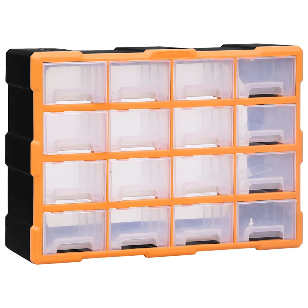 vidaXL Multi-drawer Organiser with 16 Middle Drawers 52x16x37 cm 1