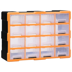 vidaXL Multi-drawer Organiser with 16 Middle Drawers 52x16x37 cm 1