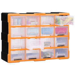 vidaXL Multi-drawer Organiser with 16 Middle Drawers 52x16x37 cm 2