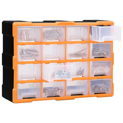 vidaXL Multi-drawer Organiser with 16 Middle Drawers 52x16x37 cm 3