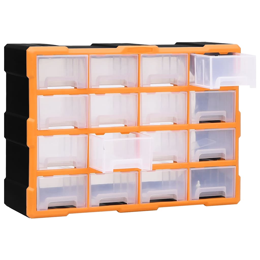 vidaXL Multi-drawer Organiser with 16 Middle Drawers 52x16x37 cm 4