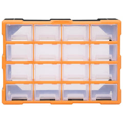 vidaXL Multi-drawer Organiser with 16 Middle Drawers 52x16x37 cm 5