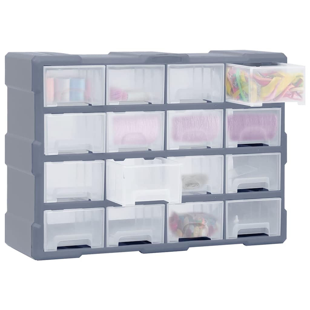 vidaXL Multi-drawer Organiser with 16 Middle Drawers 52x16x37 cm 2