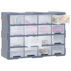 vidaXL Multi-drawer Organiser with 16 Middle Drawers 52x16x37 cm 2