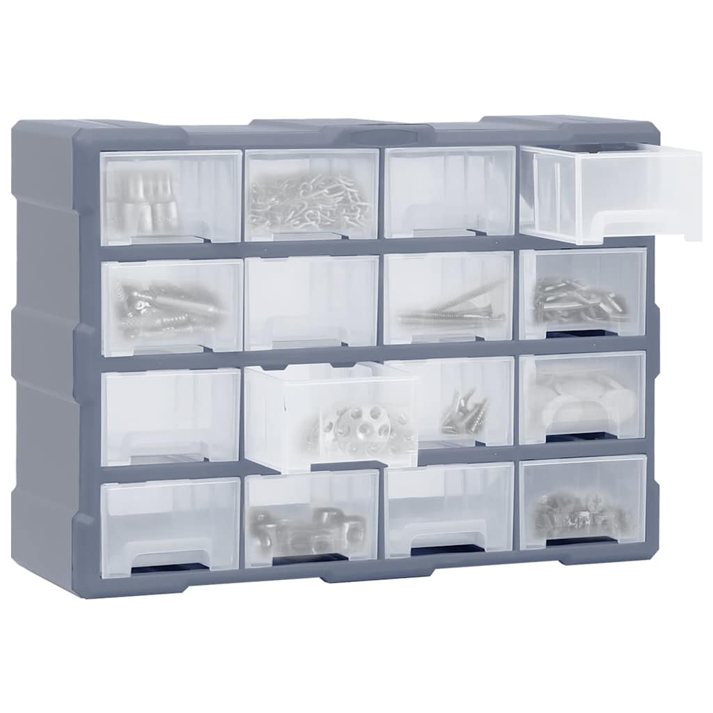 vidaXL Multi-drawer Organiser with 16 Middle Drawers 52x16x37 cm 3