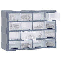vidaXL Multi-drawer Organiser with 16 Middle Drawers 52x16x37 cm 3