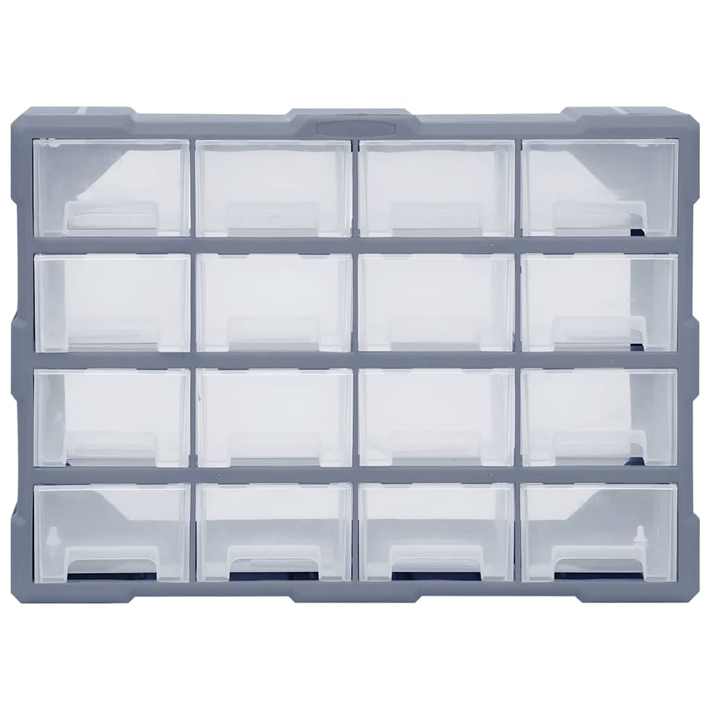vidaXL Multi-drawer Organiser with 16 Middle Drawers 52x16x37 cm 5