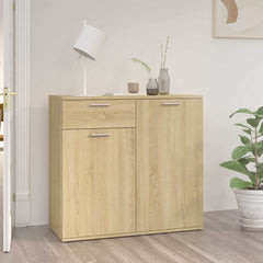 Sideboard 80x36x75 cm Engineered Wood Sonoma oak 80 cm
