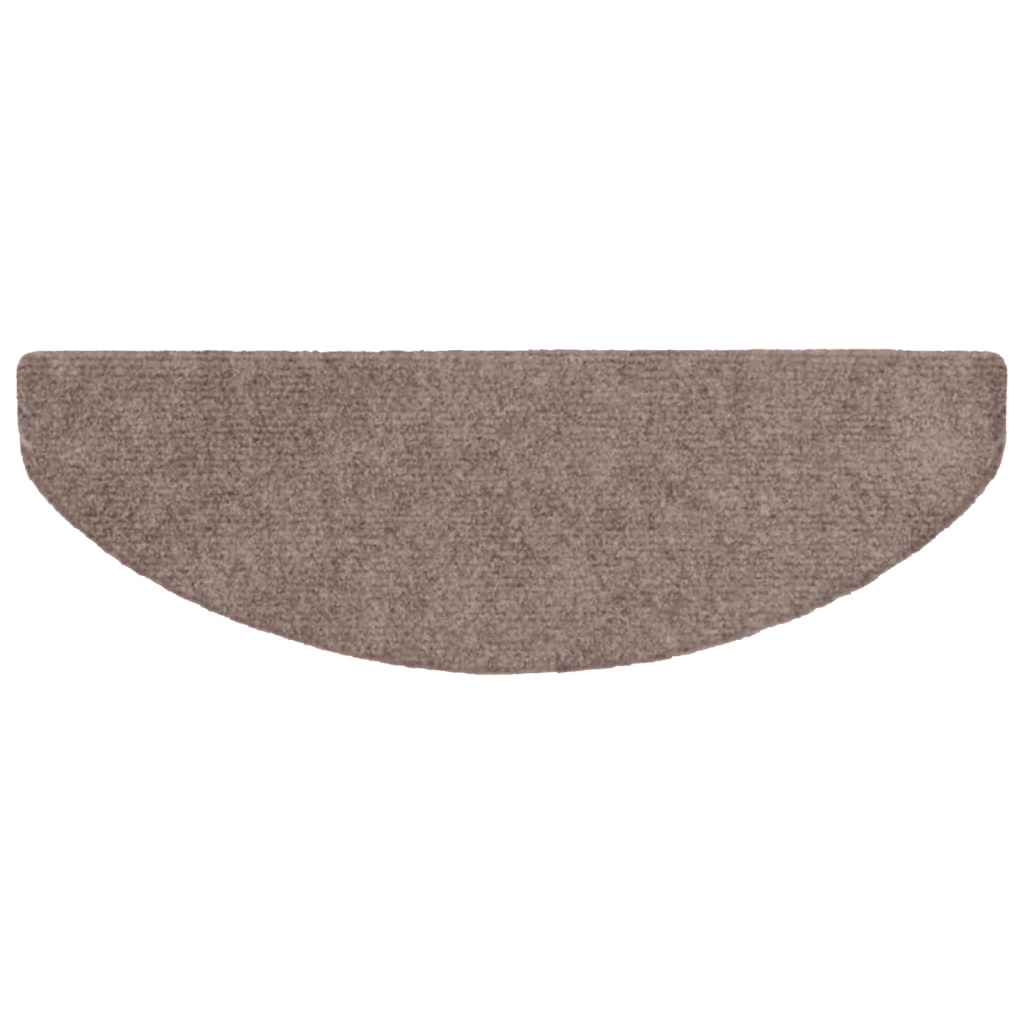 vidaXL Stair Mat |  Set of 10 | Cream | Needle-punched fabric | 65 x 21 cm 5