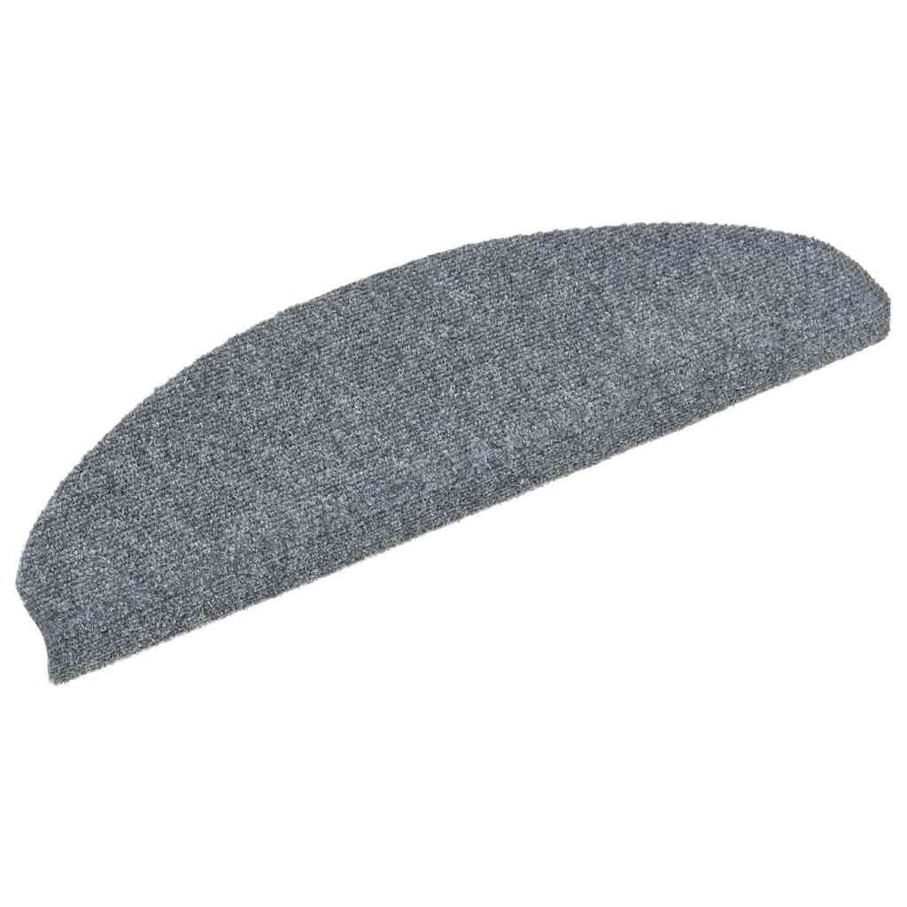 vidaXL Stair Mat |  Set of 10 | Light grey | Needle-punched fabric 3