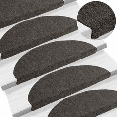 vidaXL Stair Mat | Set of 10 | Anthracite | Needle-punched fabric (100% PP) 5