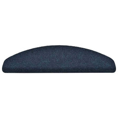 vidaXL Stair Mat | Set of 10 | Navy | Needle-punched fabric (100% PP) | Standard 4
