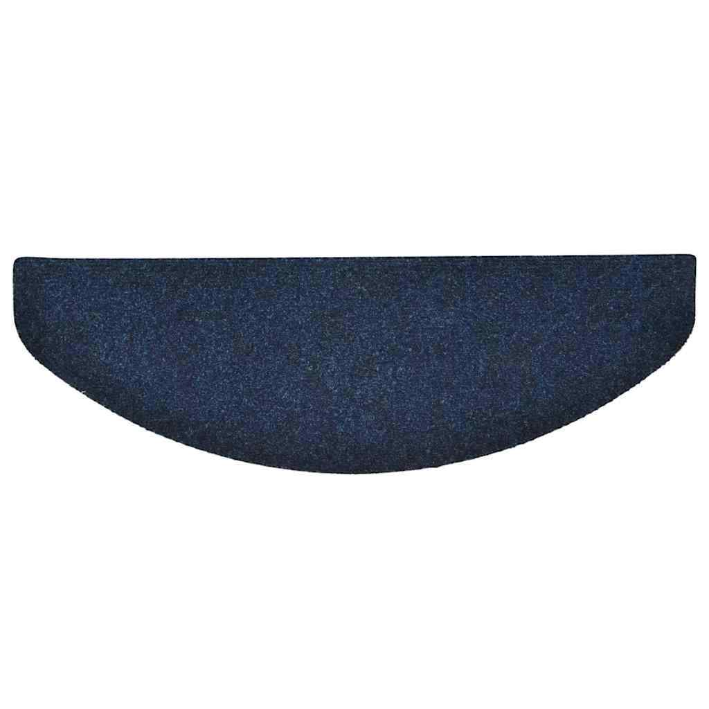 vidaXL Stair Mat | Set of 10 | Navy | Needle-punched fabric (100% PP) | Standard 5