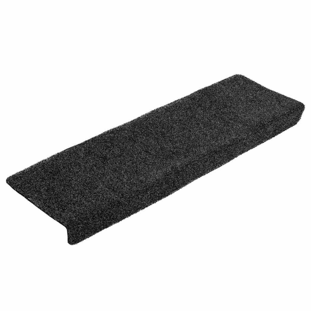 vidaXL Carpet Stair Tread | Set of 10 | Black 3