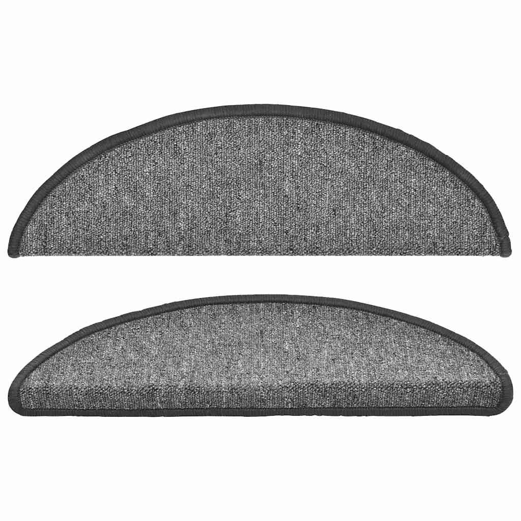 vidaXL Stair mats 10 pcs 56 x 17 x 3 cm Non-Slip Dark Grey 4