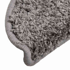 vidaXL Stair Mats 10 pcs 56x17x3 cm Grey Half Round 6