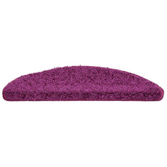 vidaXL Stair Mats 10 pcs 56x17x3 cm Violet Half Round 4