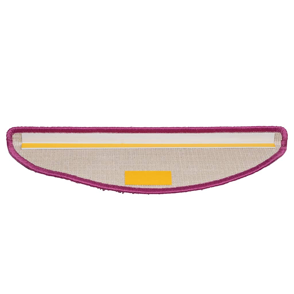 vidaXL Stair Mats 10 pcs 56x17x3 cm Violet Half Round 5