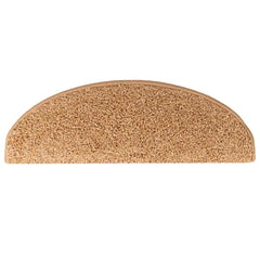 vidaXL Stair Mats 10 pcs 65x21x4 cm Beige Half Round Large 4