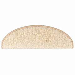 vidaXL Stair Mats 10 pcs 65x21x4 cm Cream Half Round Large 4