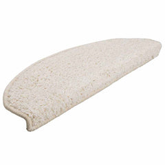vidaXL Stair Mats 10 pcs 65x21x4 cm White Half Round Large 3