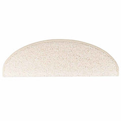 vidaXL Stair Mats 10 pcs 65x21x4 cm White Half Round Large 4