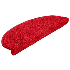 vidaXL Stair Mats 10 pcs 65x21x4 cm Red Half Round Large 3