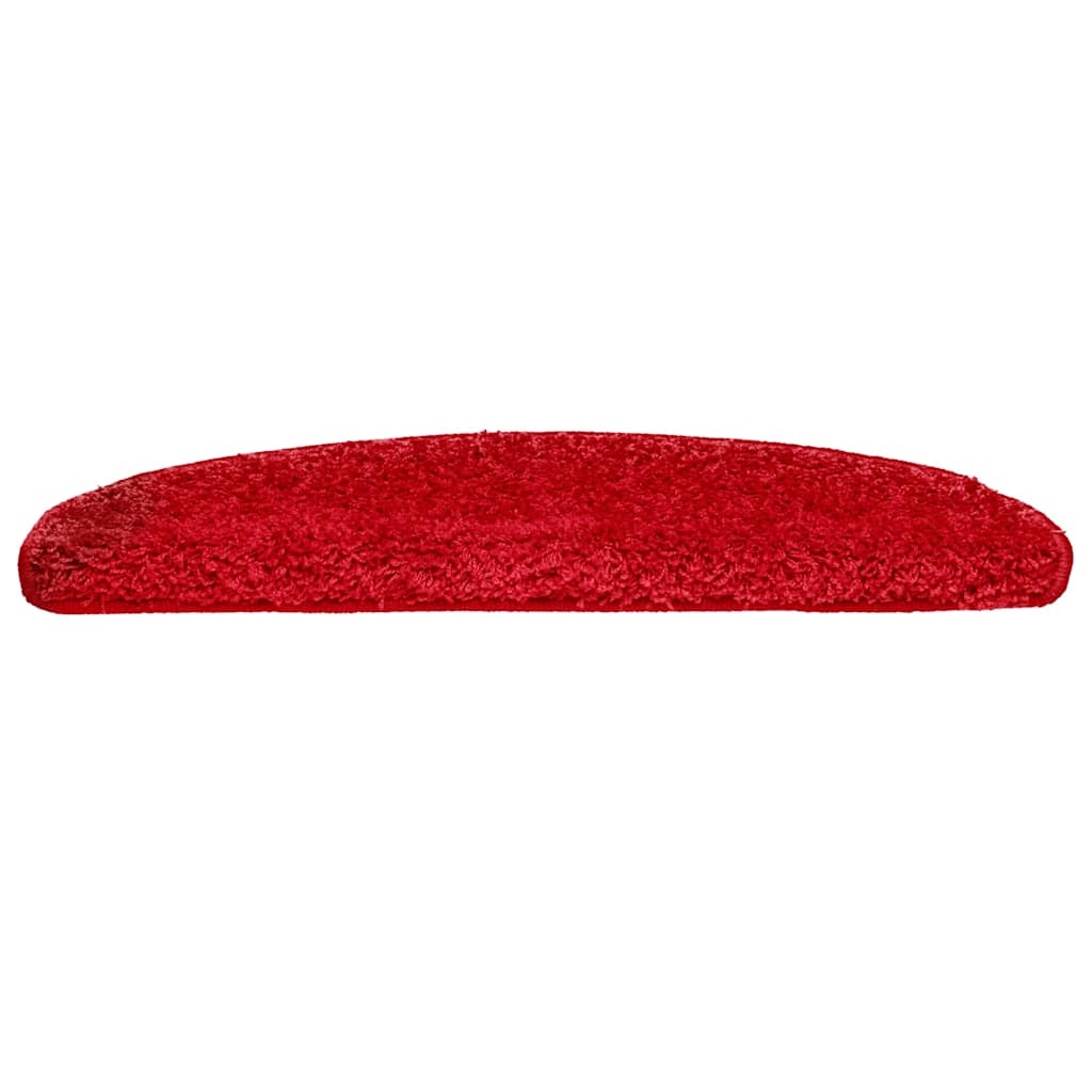 vidaXL Stair Mats 10 pcs 65x21x4 cm Red Half Round Large 4