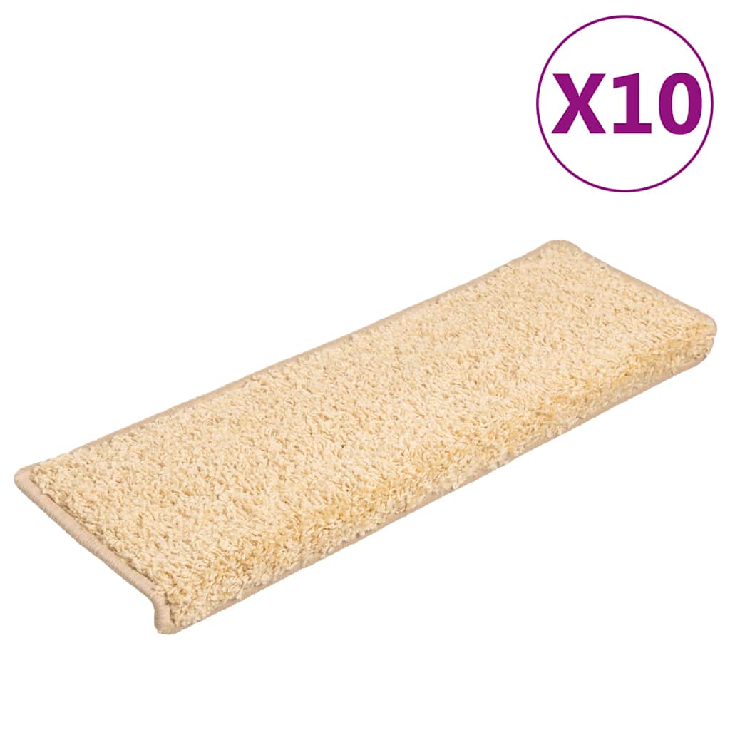 vidaXL Stair Mat | Set of 10 | Brown 2