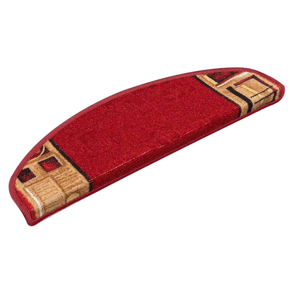 vidaXL Stair Mats Self-adhesive 5 pcs 65x21x4 cm Red 2