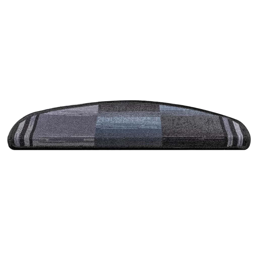 vidaXL Stair Mat | Set of 5 | Black and grey | 100% Polyamide tufted | Standard 3