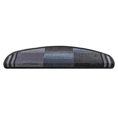 vidaXL Stair Mat | Set of 5 | Black and grey | 100% Polyamide tufted | Standard 3