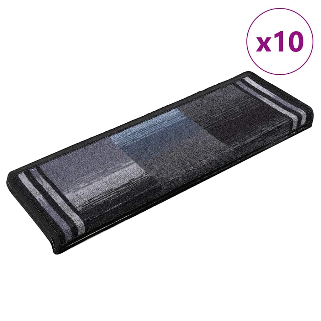 Stair Mats Self-adhesive Rectangular in Black and Grey