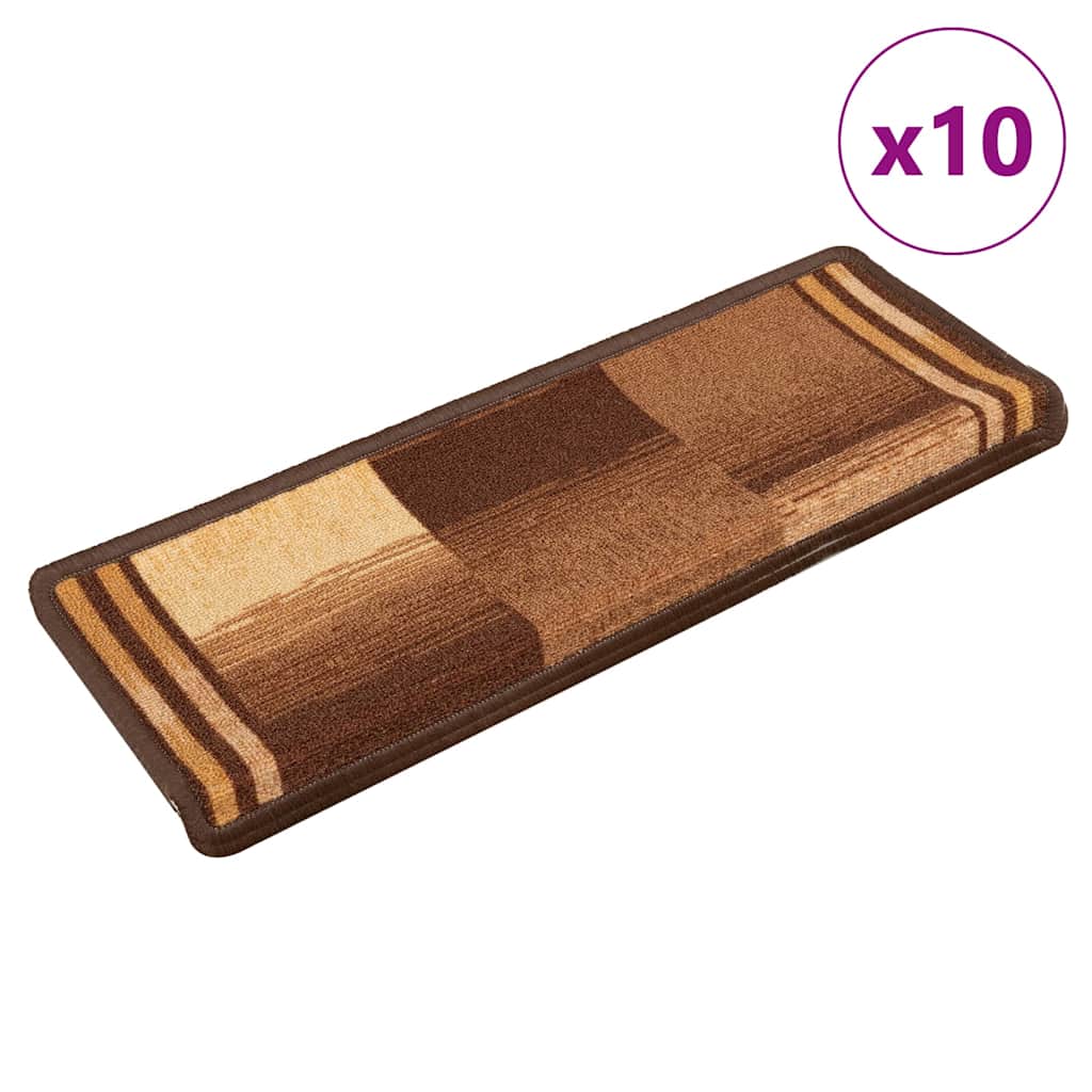 Stair Mats Self-adhesive Rectangular in Brown