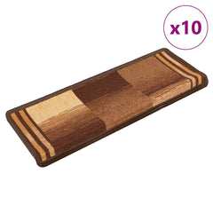 Stair Mats Self-adhesive Rectangular in Brown
