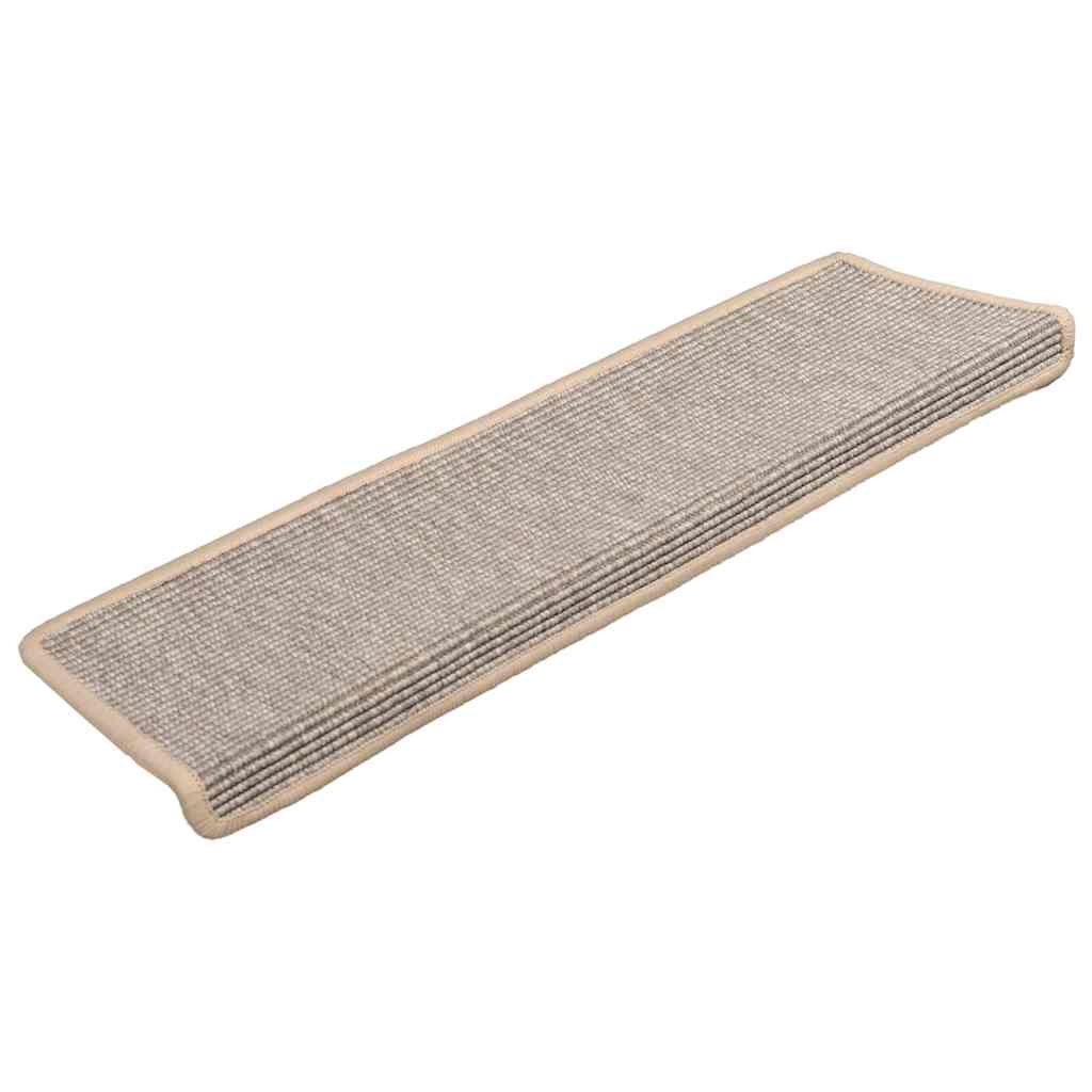 vidaXL Stair Mat | Set of 15 | Silver | 91% Polypropylene, 9% Polyester 3